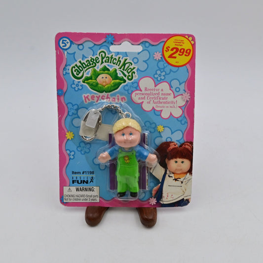 Vintage 2003 Cabbage Patch Kids Keychain Blue & Green Outfit New In Package