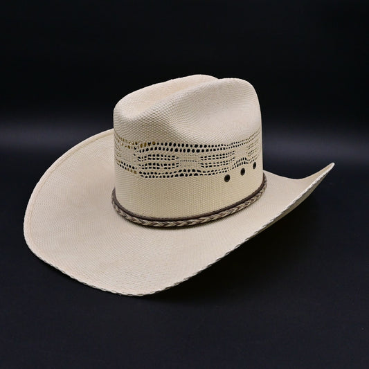 Wrangler Hat Cowboy Fitted Mens 6 7/8 Straw Western Beaded Band