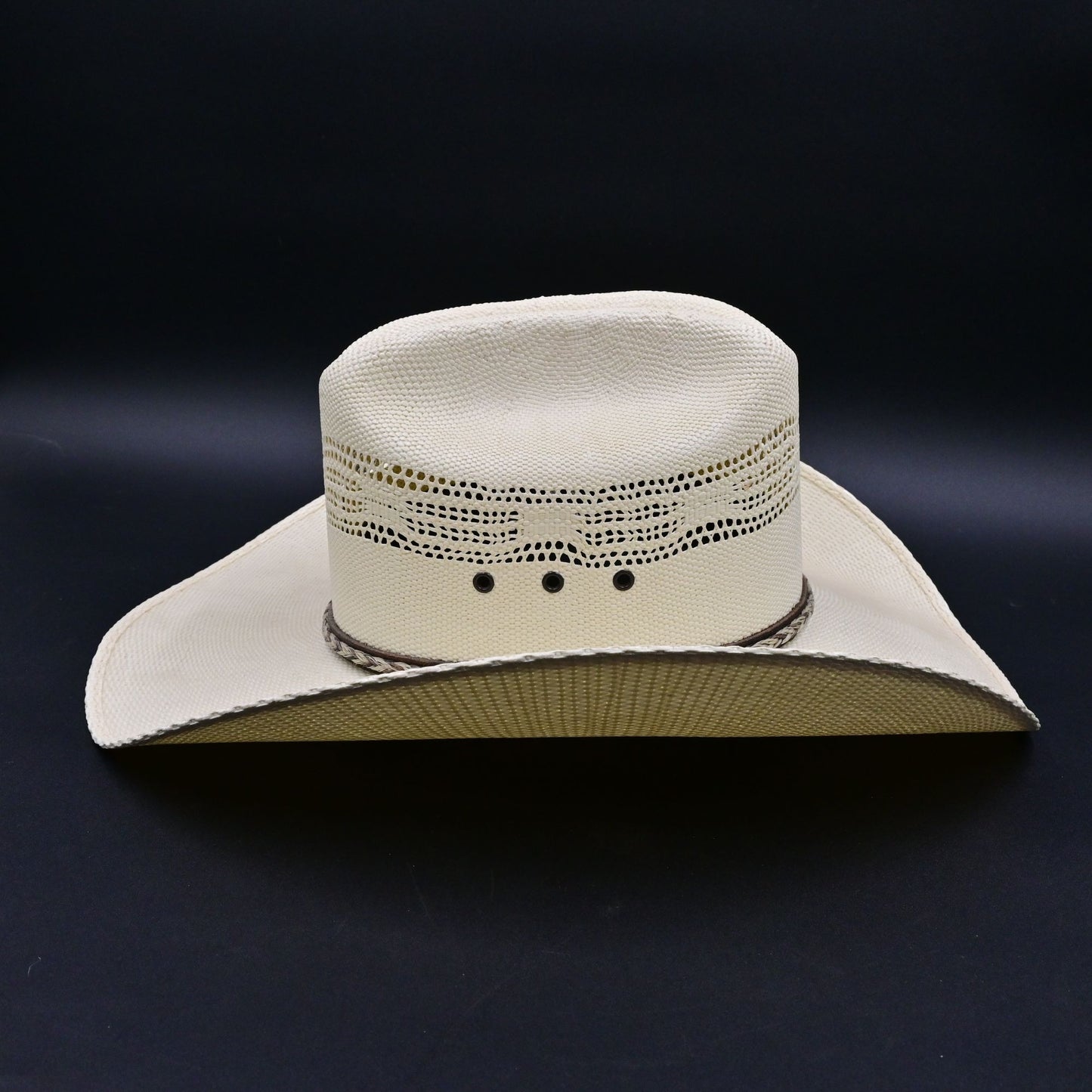 Wrangler Hat Cowboy Fitted Mens 6 7/8 Straw Western Beaded Band