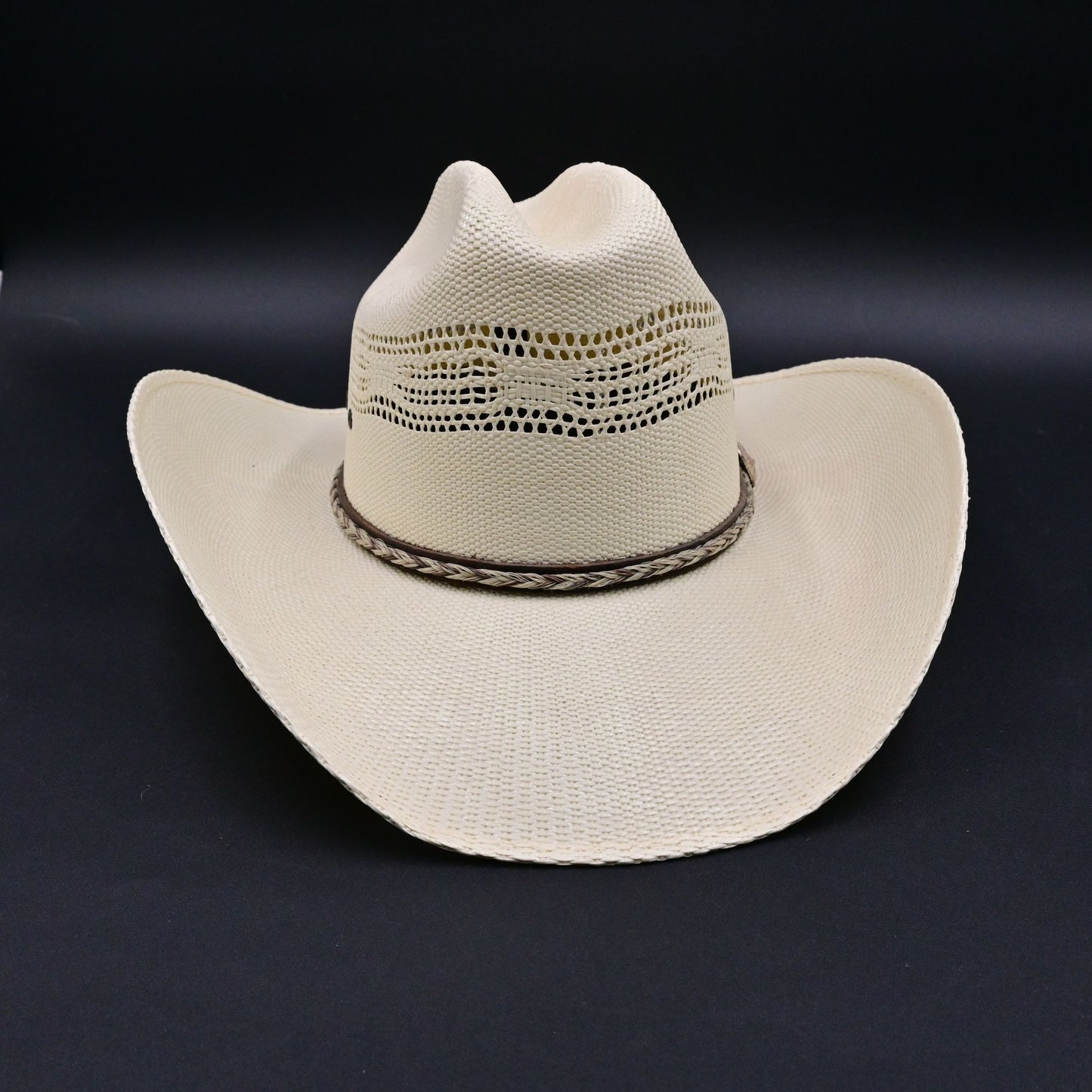 Wrangler Hat Cowboy Fitted Mens 6 7/8 Straw Western Beaded Band