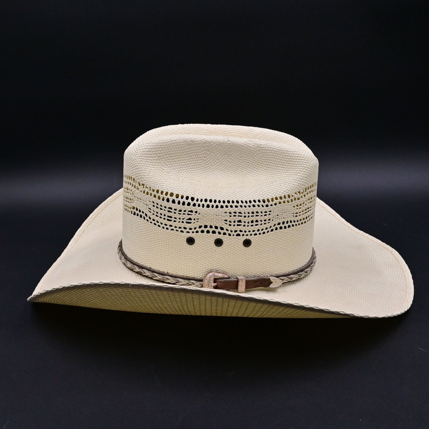 Wrangler Hat Cowboy Fitted Mens 6 7/8 Straw Western Beaded Band