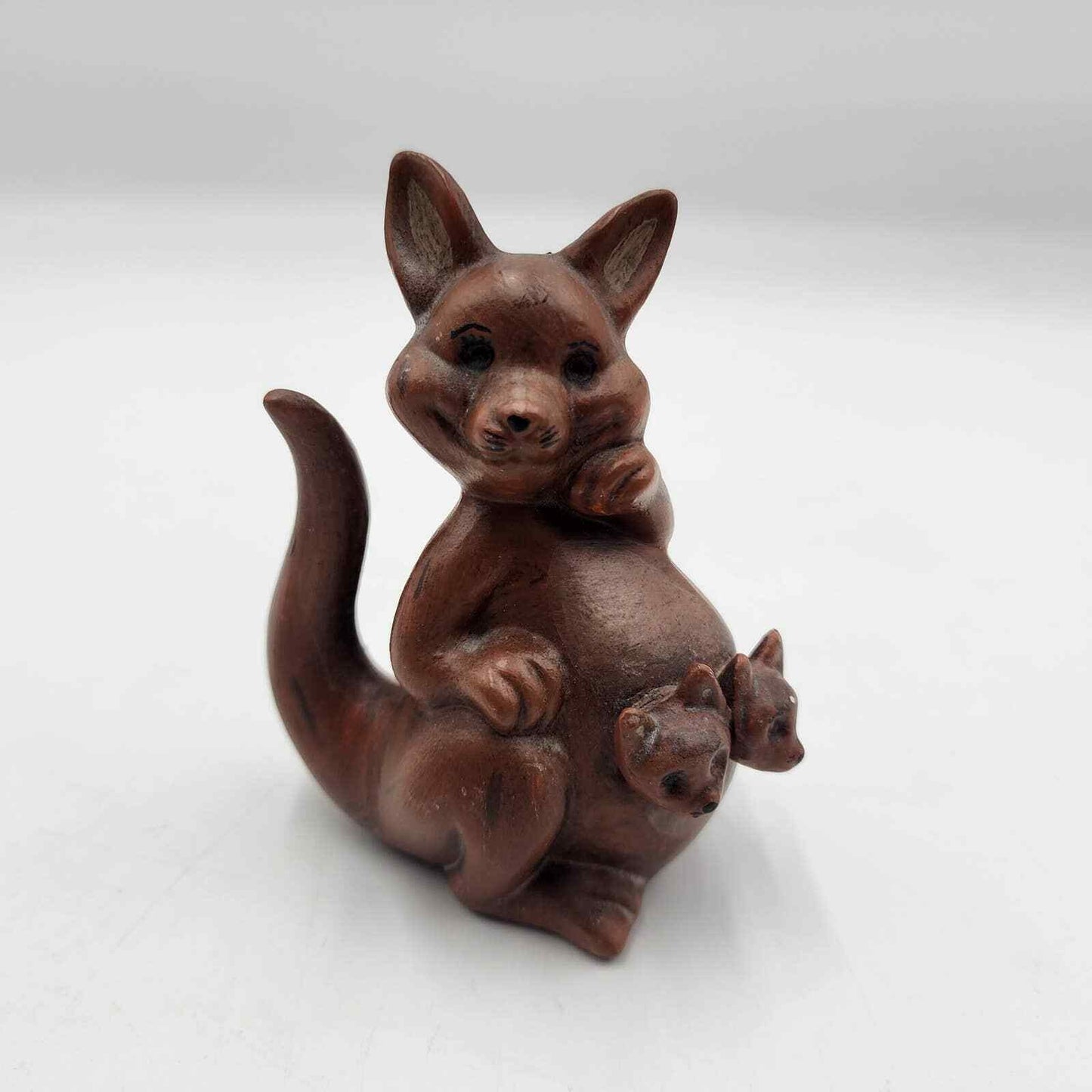Vintage Kangaroo With Joey Figurine