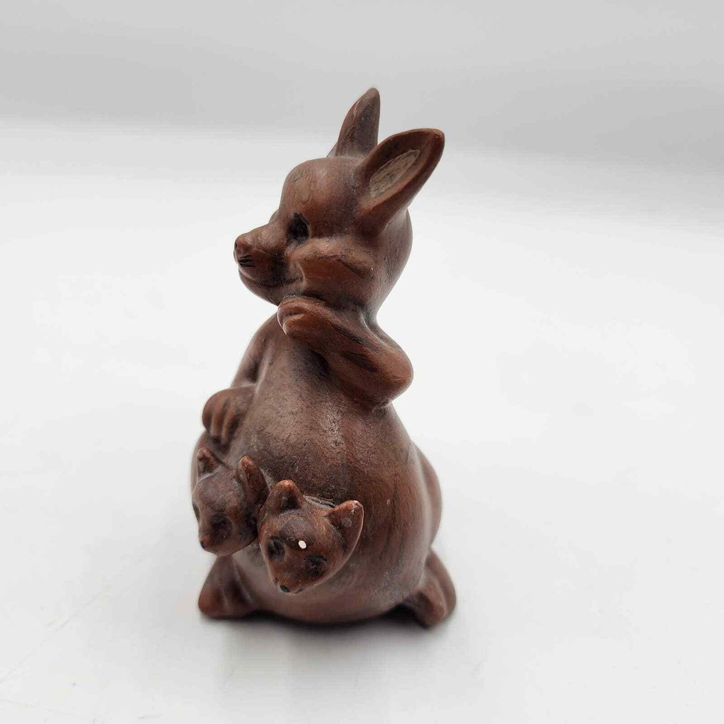 Vintage Kangaroo With Joey Figurine