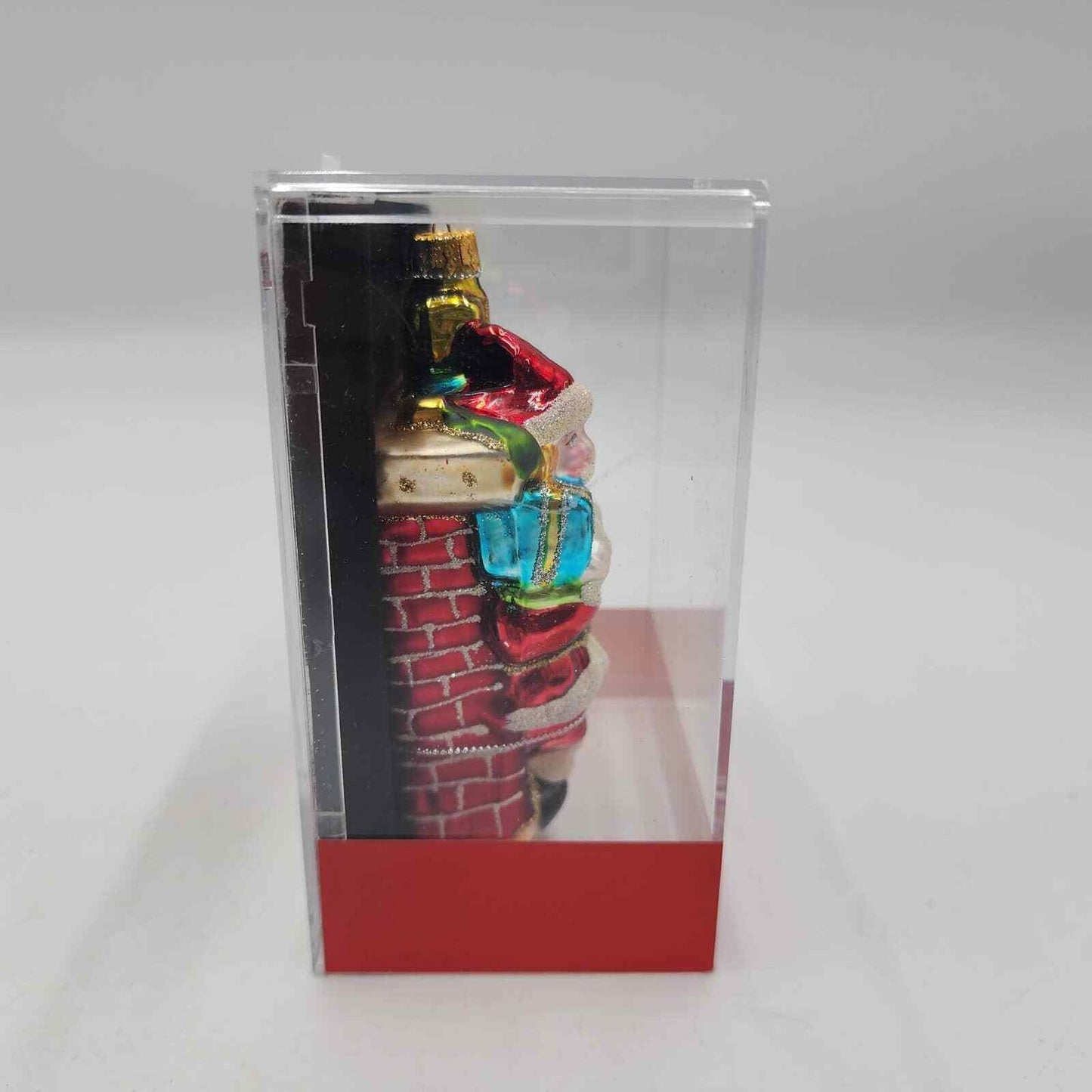 Macy's Holiday Lane Santa Coming Down The Chimney Ornament
