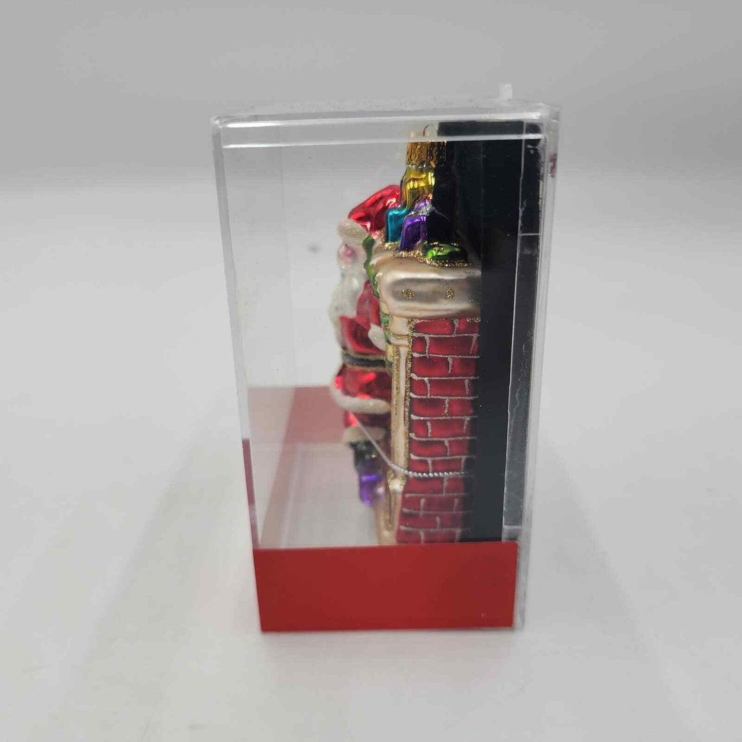 Macy's Holiday Lane Santa Coming Down The Chimney Ornament
