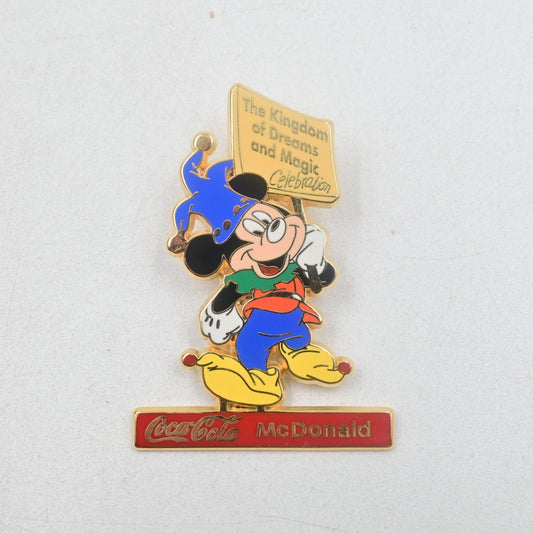 Disney Coca Cola Mickey Mouse Jester The Kingdom of Dreams Fantasy Pin