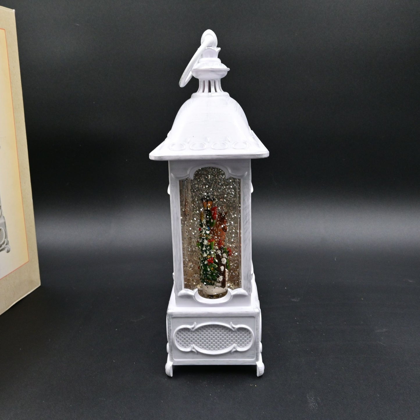 Lighted Water Christmas Horse Glitter Snow Globe With Original Box