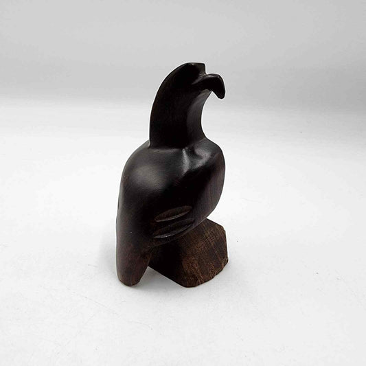 Ironwood Eagle Hawk Falcon Bird Sculpture Statue Vintage 5"