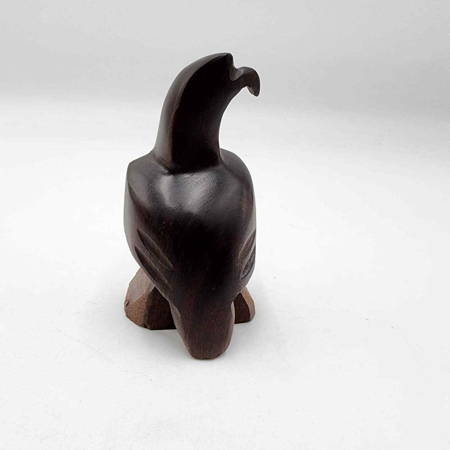 Ironwood Eagle Hawk Falcon Bird Sculpture Statue Vintage 5"