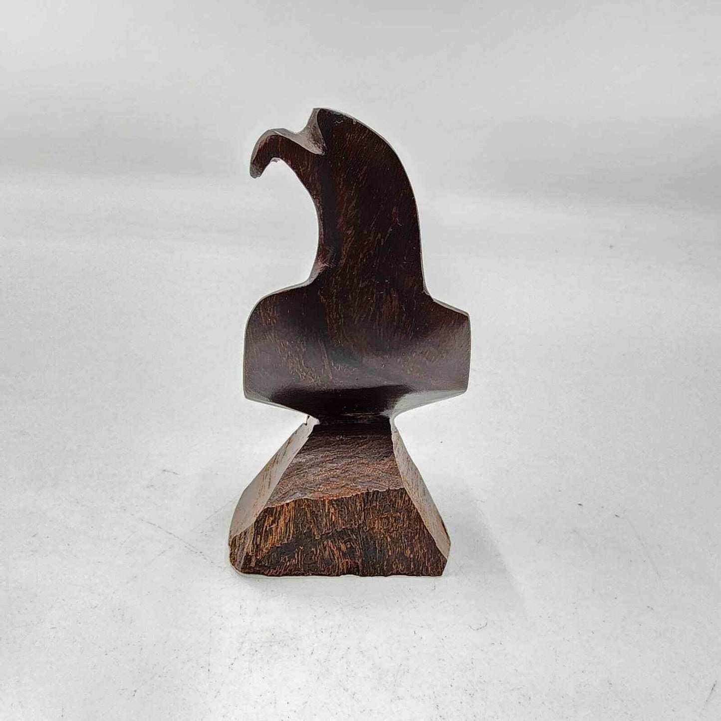 Ironwood Eagle Hawk Falcon Bird Sculpture Statue Vintage 5"