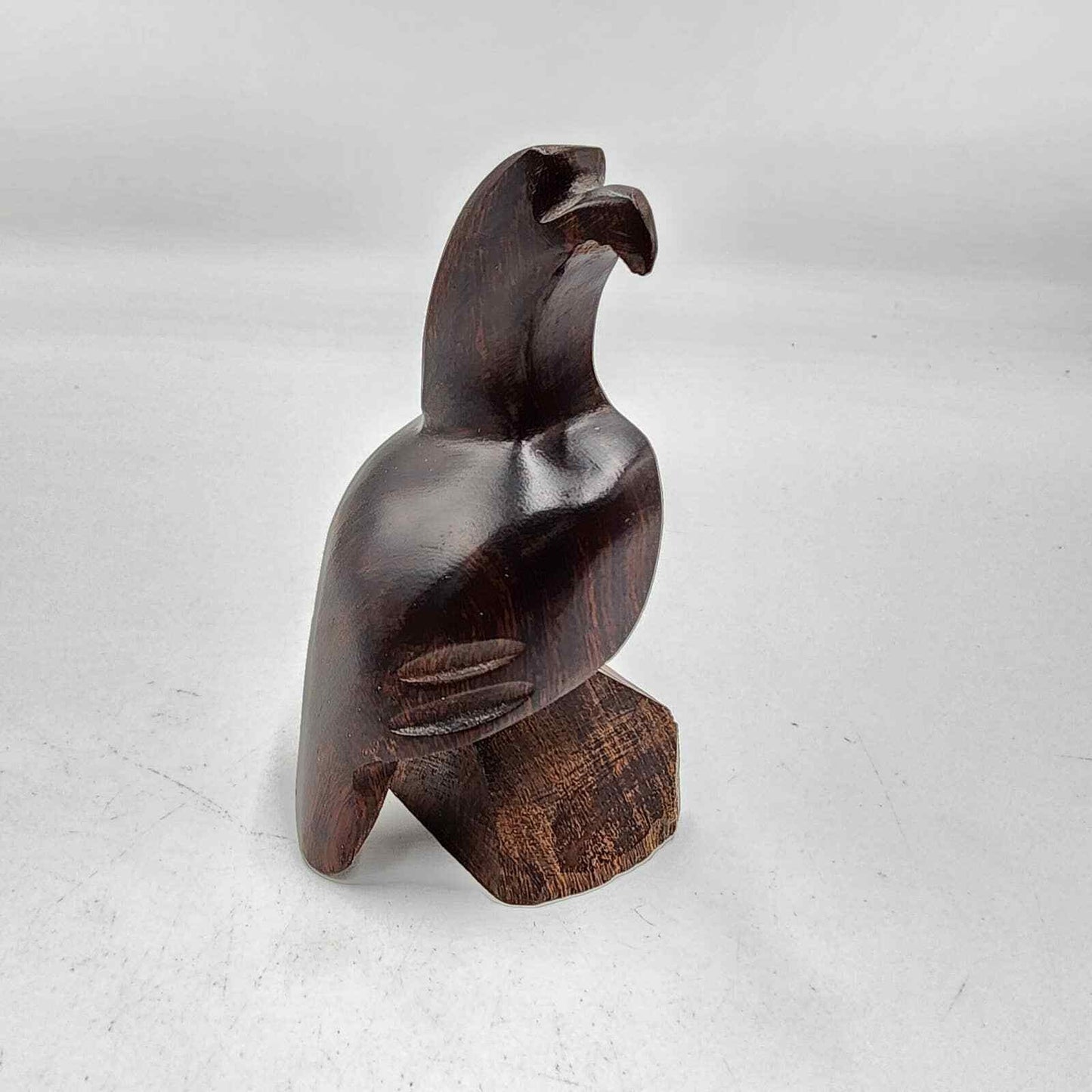 Ironwood Eagle Hawk Falcon Bird Sculpture Statue Vintage 5"