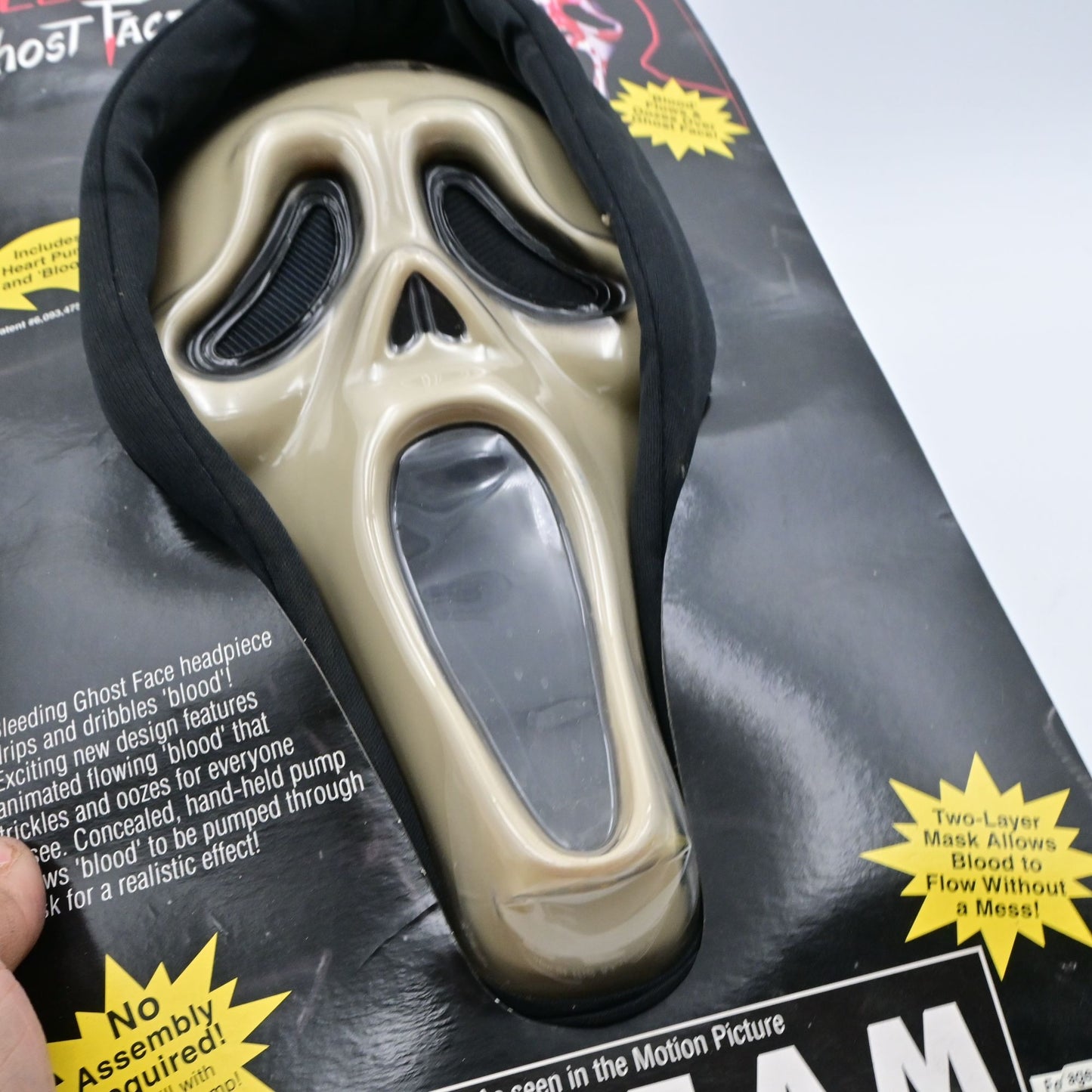 Bleeding Ghost Face Mask With Horror Effect Blood Flow For Halloween Cosplay Costume