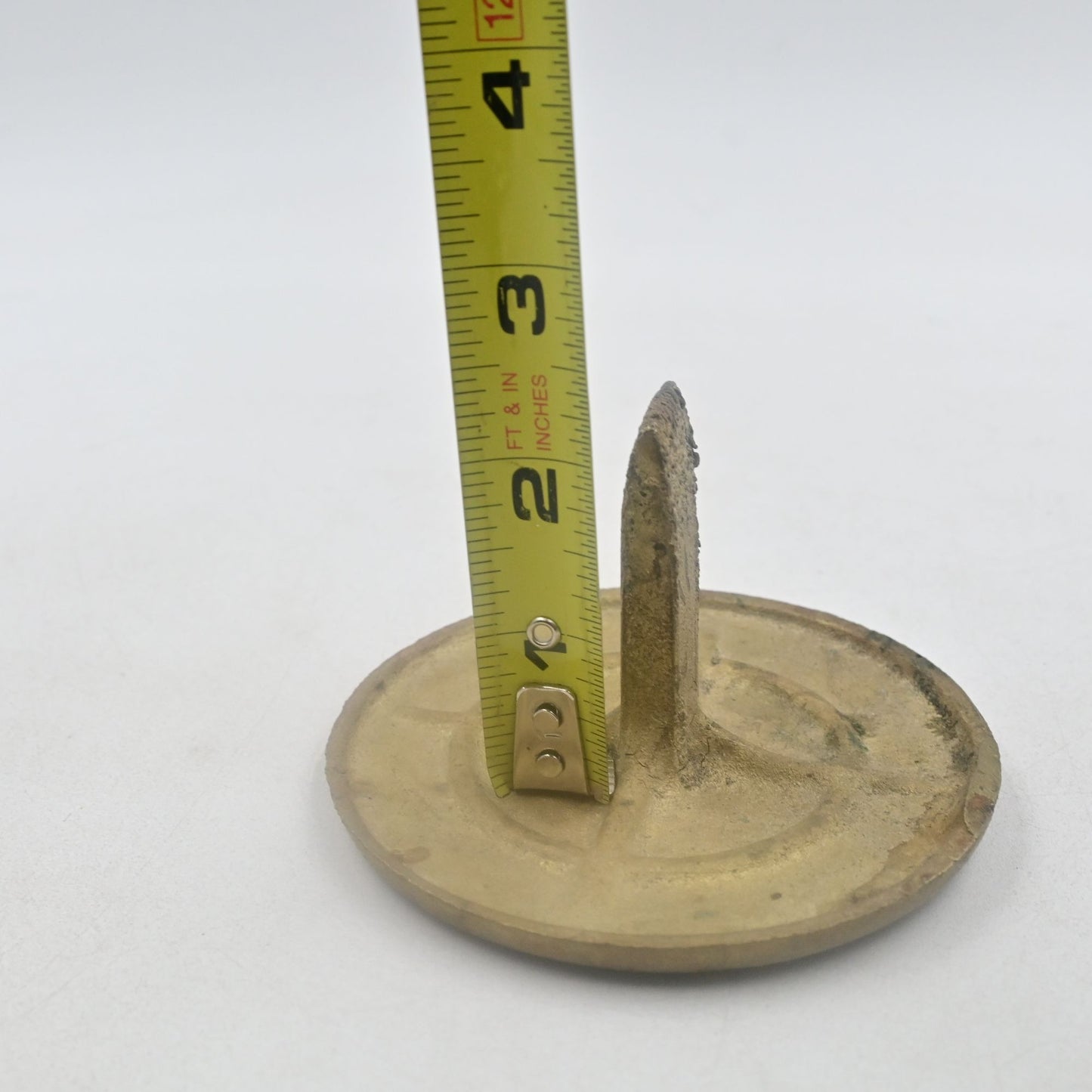Enjoy Grapette Soda Walk Safely Heavy Brass Sidewalk Marker Vintage