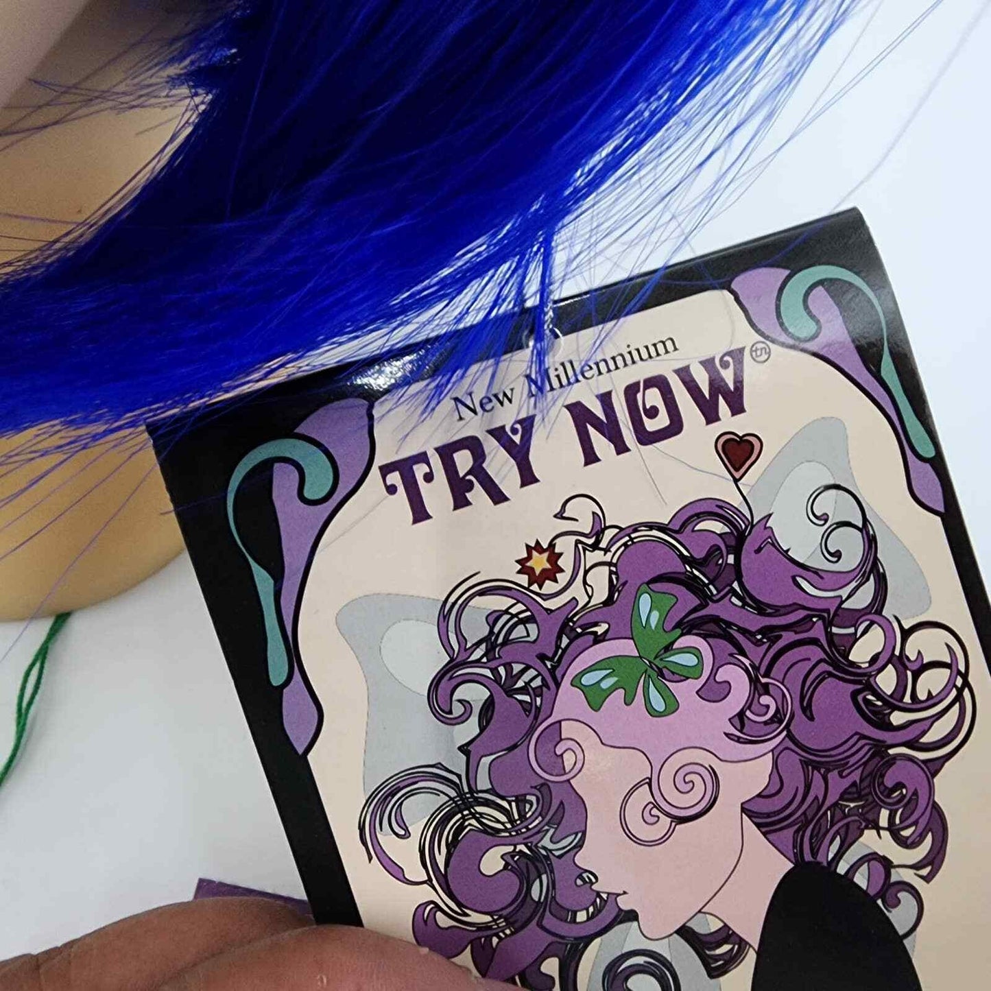 Try Now Blue Cosplay Wig Synthetic