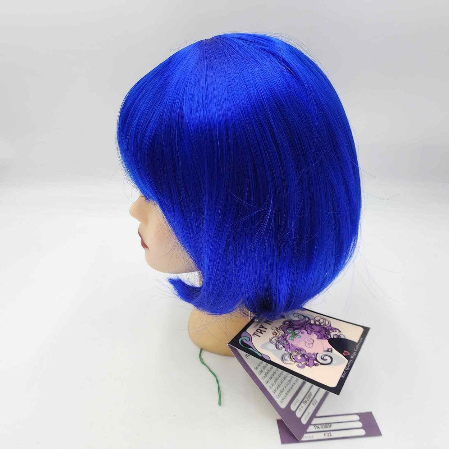 Try Now Blue Cosplay Wig Synthetic
