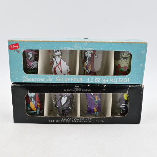 Disney The Nightmare Before Christmas Shot Glass Set Pair 8 Glasses Total