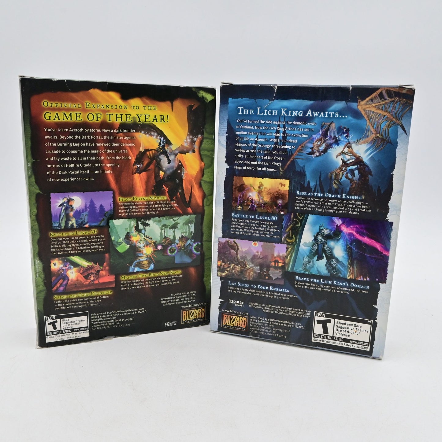 World Of Warcraft Expansion Sets Burning Crusade & Wrath Of The Lich King PC