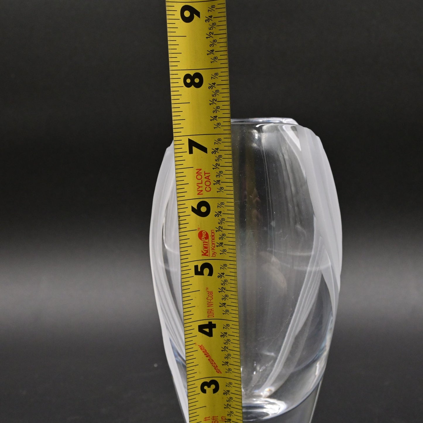 Mikasa Curtain Call Vase Frosted Swirl 7"