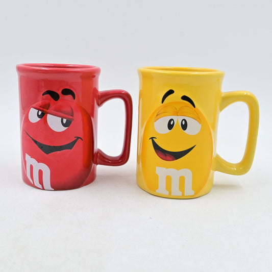 M&M's World Yellow & Red Character Mug Bundle Of 2