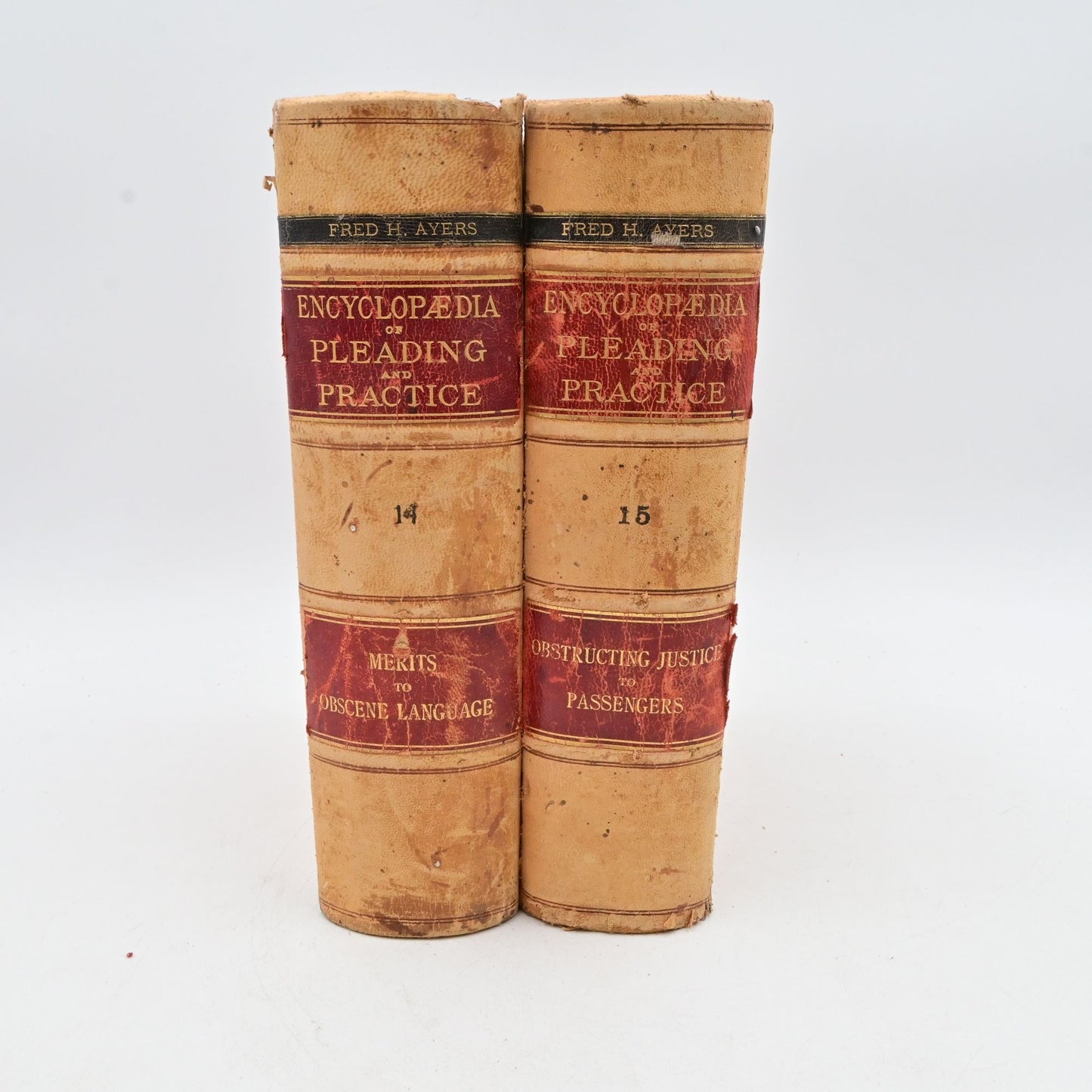 Antique Encyclopedia Of Pleading & Practice By Fred H. Ayers Volumes 14 & 15