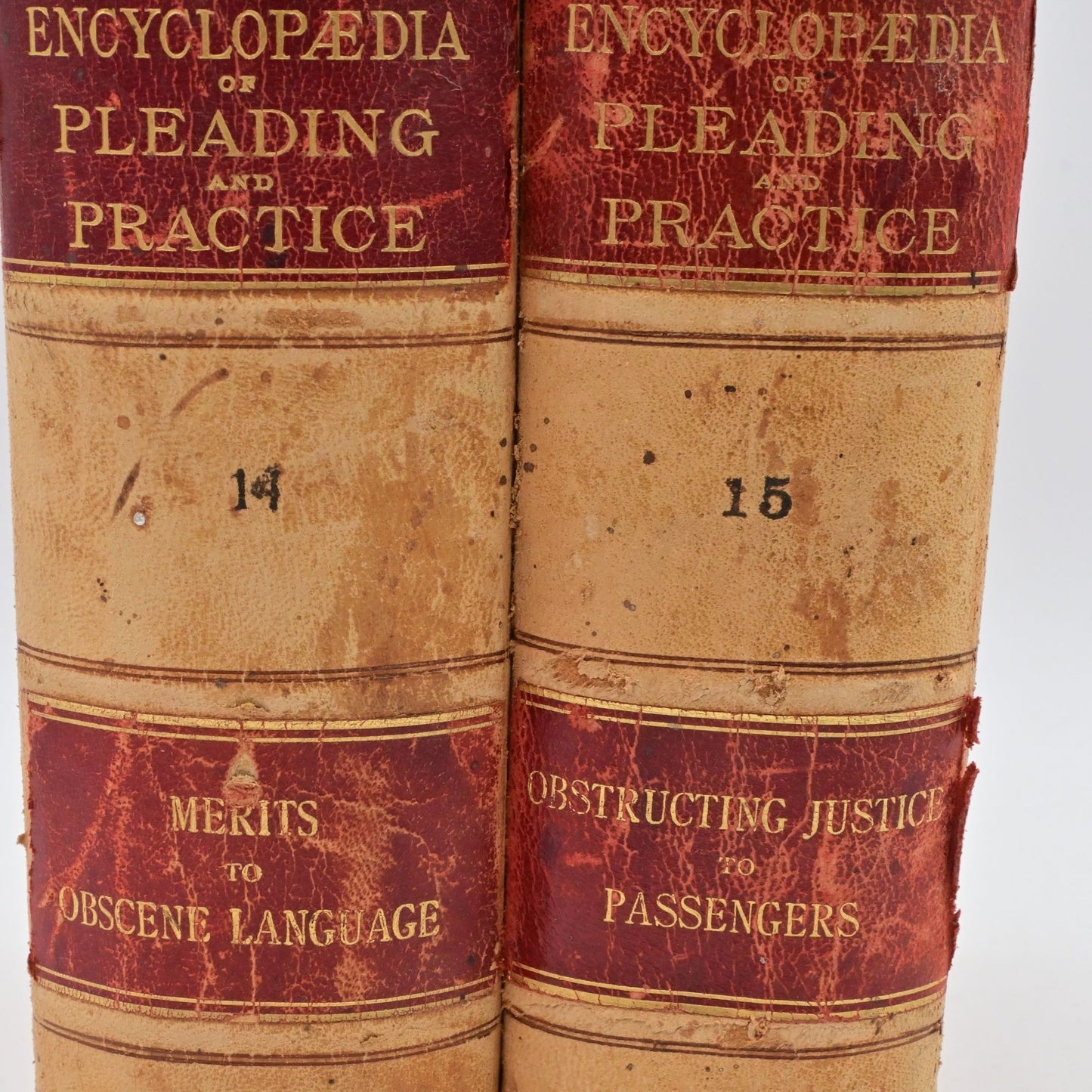 Antique Encyclopedia Of Pleading & Practice By Fred H. Ayers Volumes 14 & 15