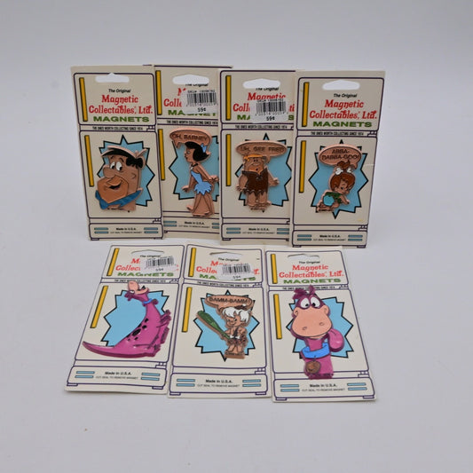 Vintage Hanna-Barbera The Flintstones Collectible Magnet Bundle Of 7