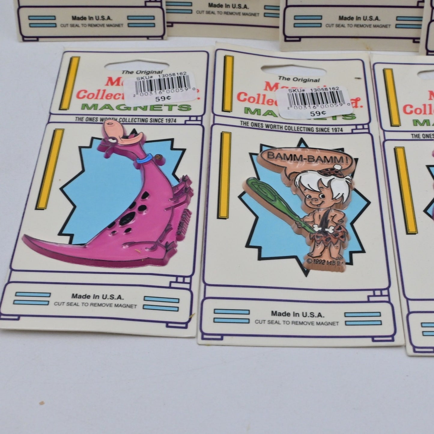 Vintage Hanna-Barbera The Flintstones Collectible Magnet Bundle Of 7
