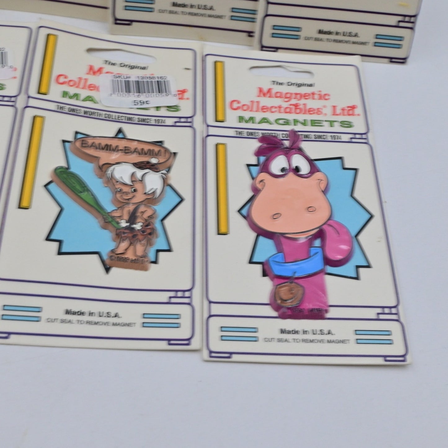 Vintage Hanna-Barbera The Flintstones Collectible Magnet Bundle Of 7
