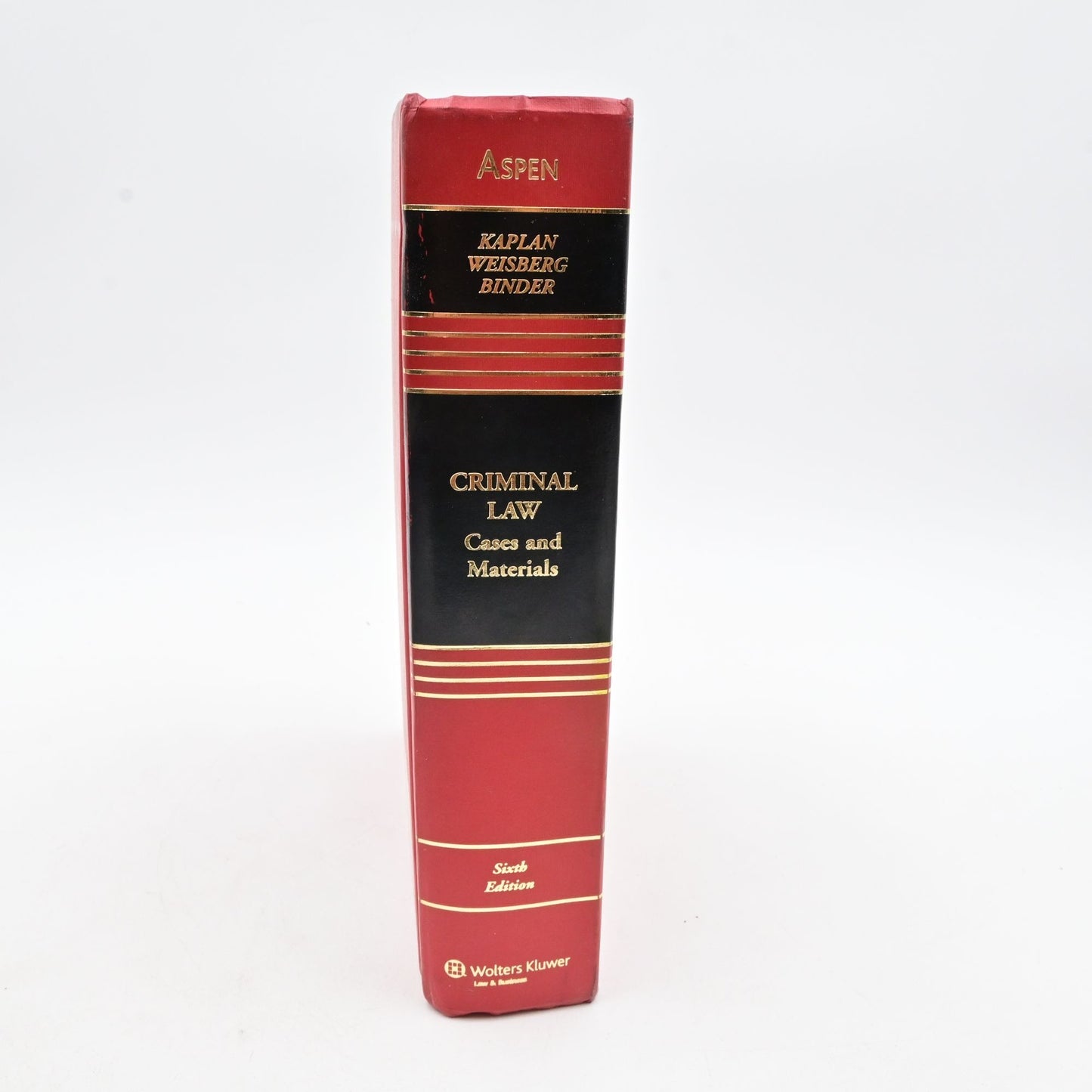 Criminal Law Cases & Materials Sixth Edition Hardcover By Kaplan Weisberg Binder