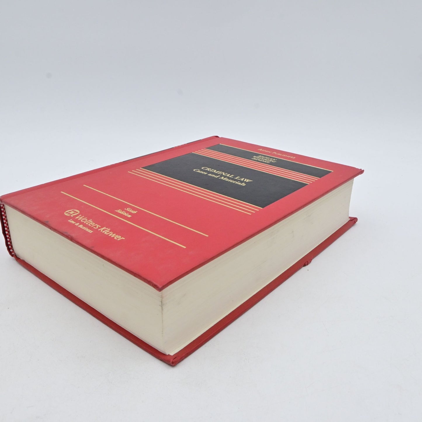Criminal Law Cases & Materials Sixth Edition Hardcover By Kaplan Weisberg Binder