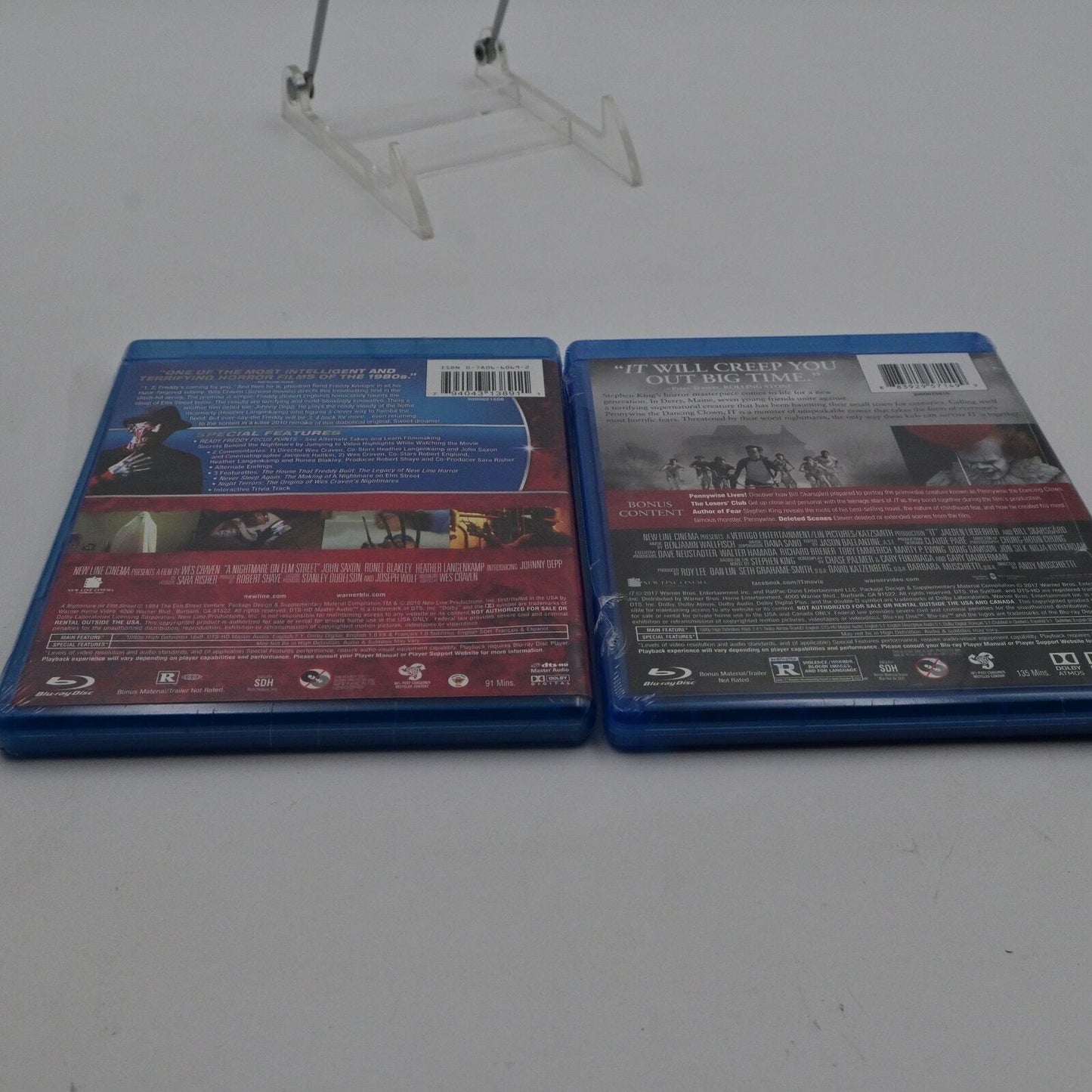 IT & Nightmare ON Elm Street Blu-Ray Bundle Of 2