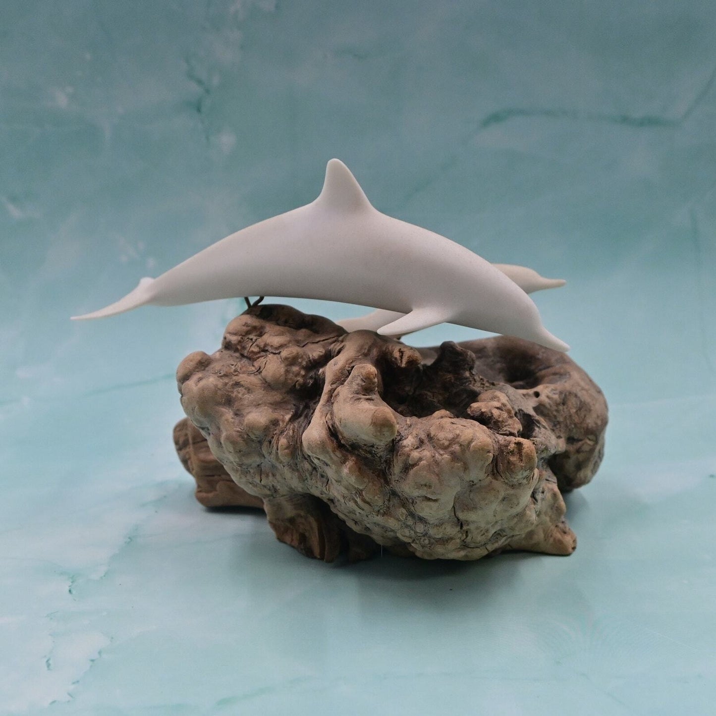 John Petty Driftwood Dolphin Pair Figure