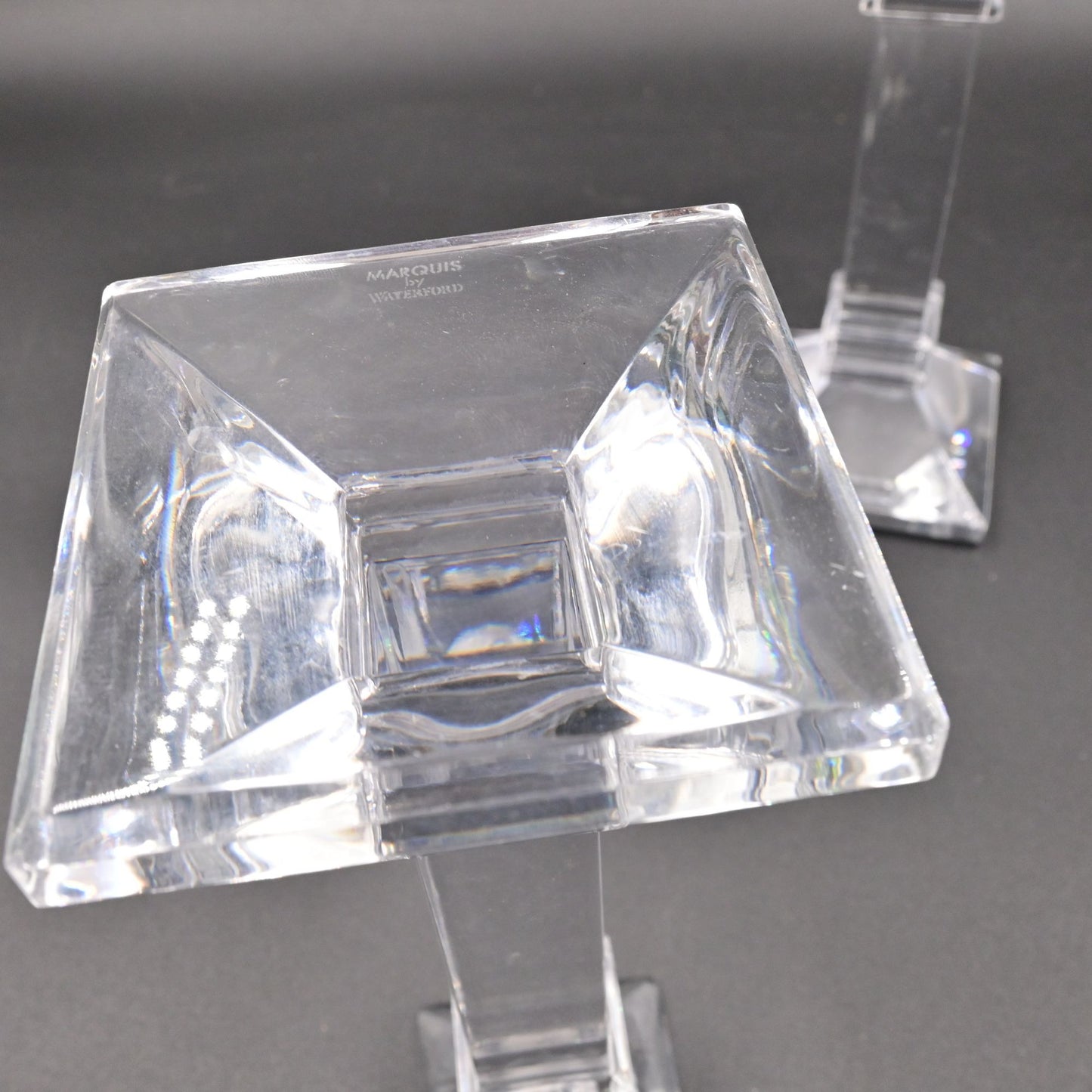 Marquis by Waterford Treviso Crystal Candlesticks Pair Of 2