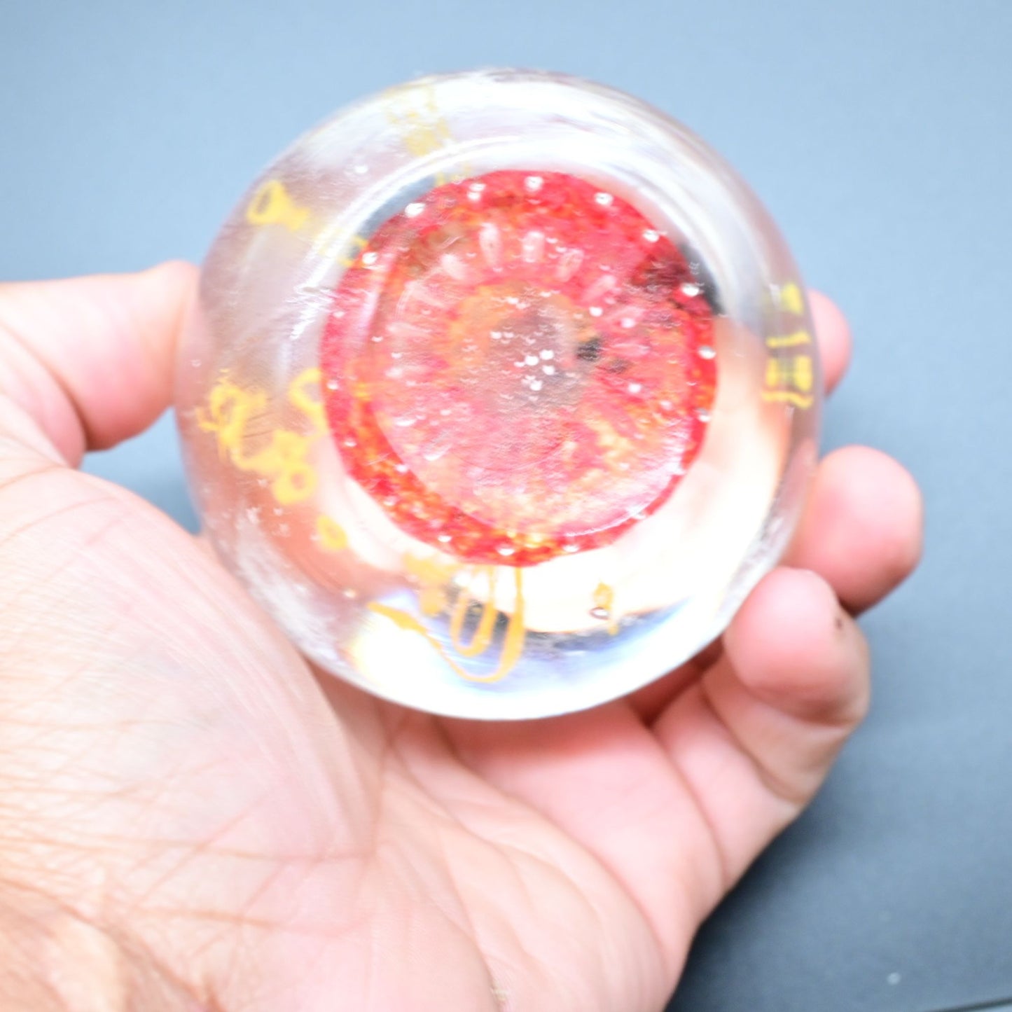 Vintage Coca-Cola Paperweight 1910 Replica Red & Clear Glass Sphere