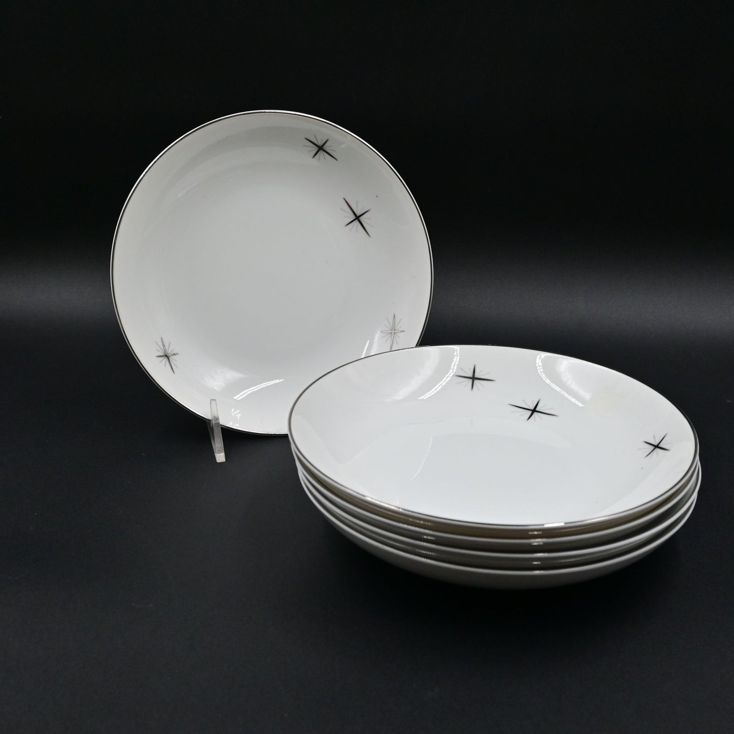 Fukagawa Arita 713 Cross Star Atomic Age Salad Plate Set Of 5