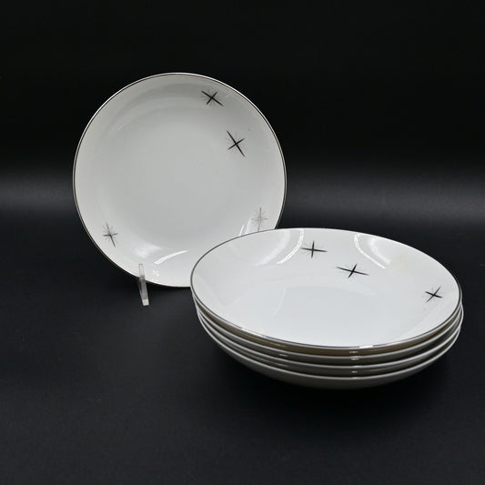 Fukagawa Arita 713 Cross Star Atomic Age Salad Plate Set Of 5