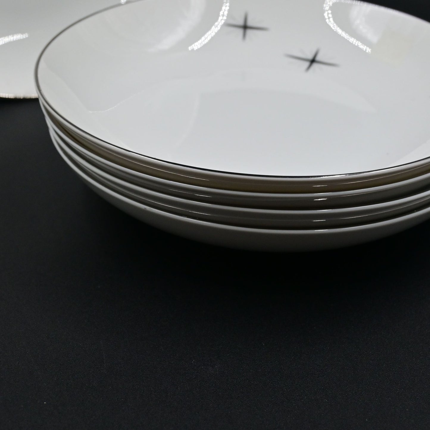 Fukagawa Arita 713 Cross Star Atomic Age Salad Plate Set Of 5