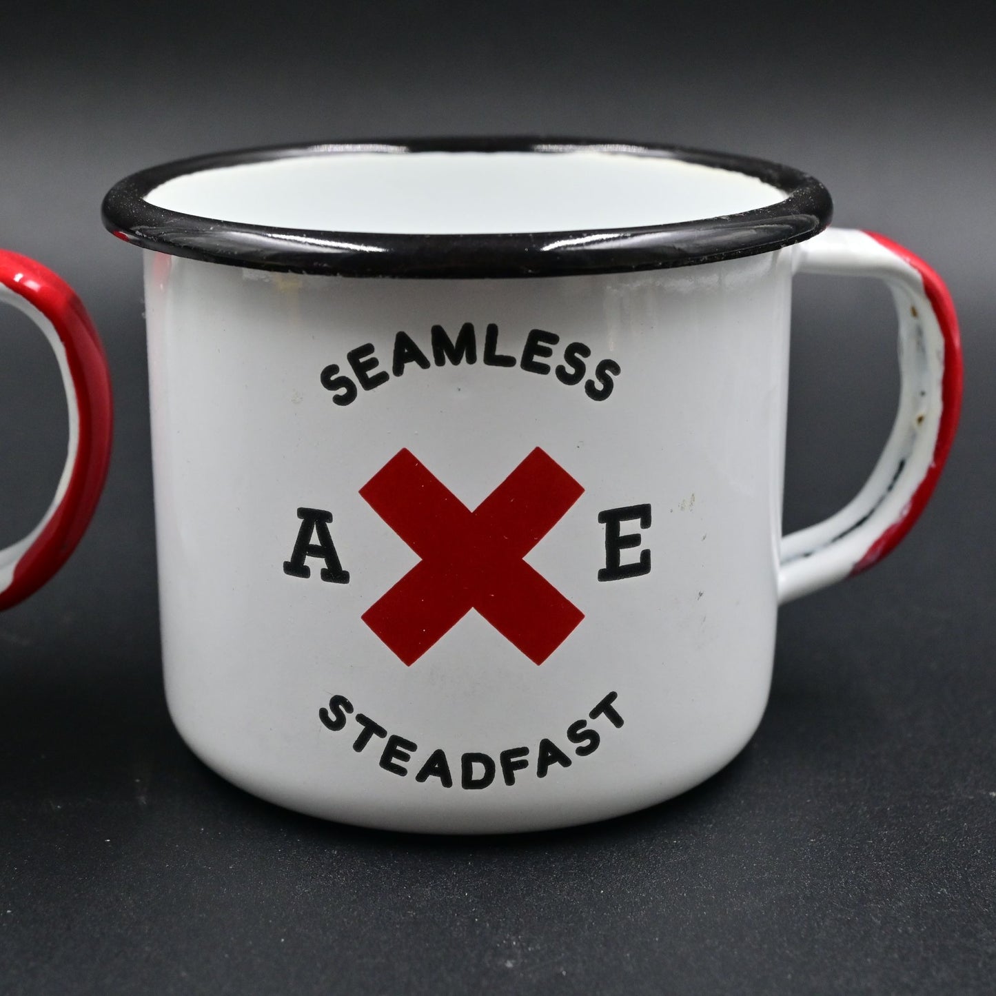 Seamless Steadfast Enamelware Mugs White Set Of 2