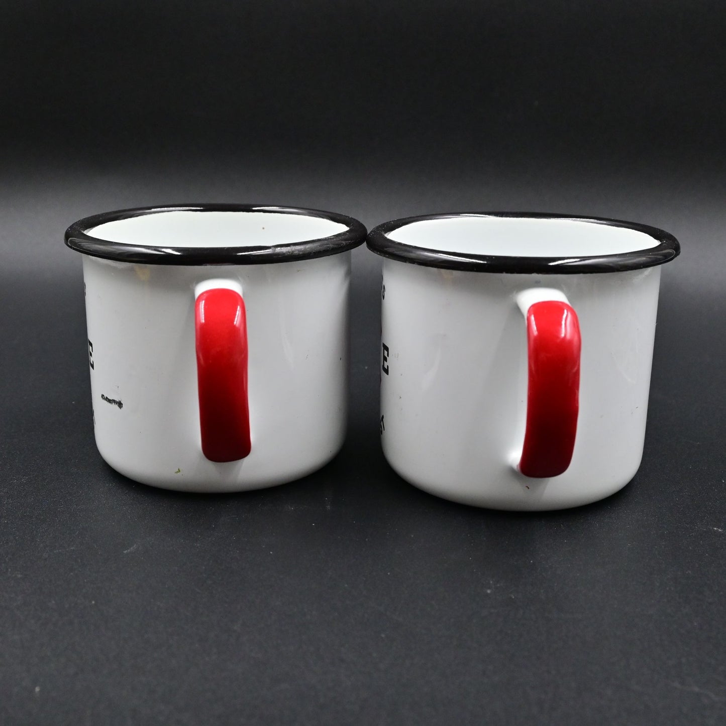 Seamless Steadfast Enamelware Mugs White Set Of 2