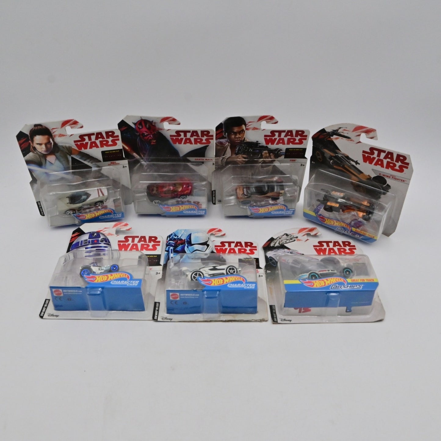 Hot Wheels Star Wars Character Cars & Characterships Bundle Of 7
