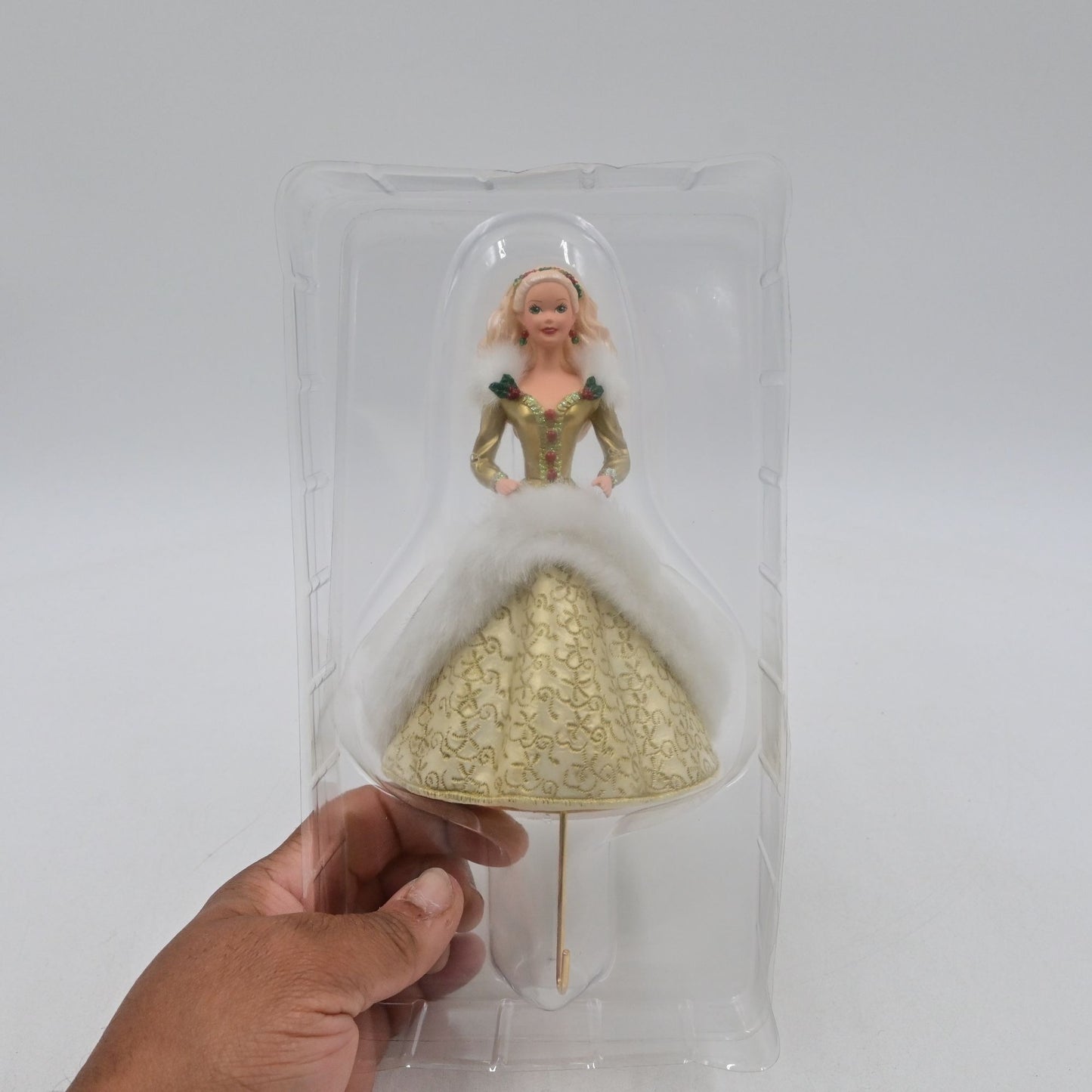 Hallmark Happy Holidays Barbie Stocking Hanger Vintage 1995