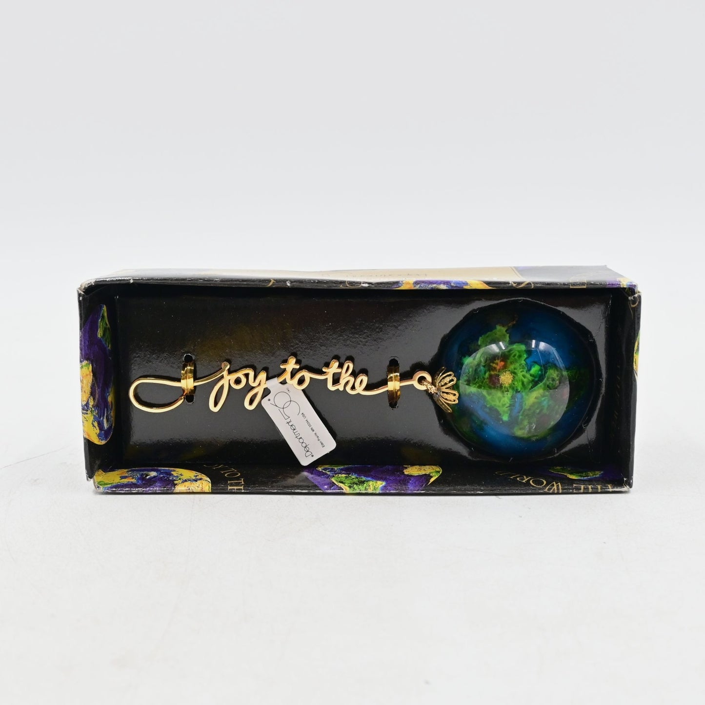 Department 56 Joy To The World Glass Earth Globe Christmas Tree Ornament