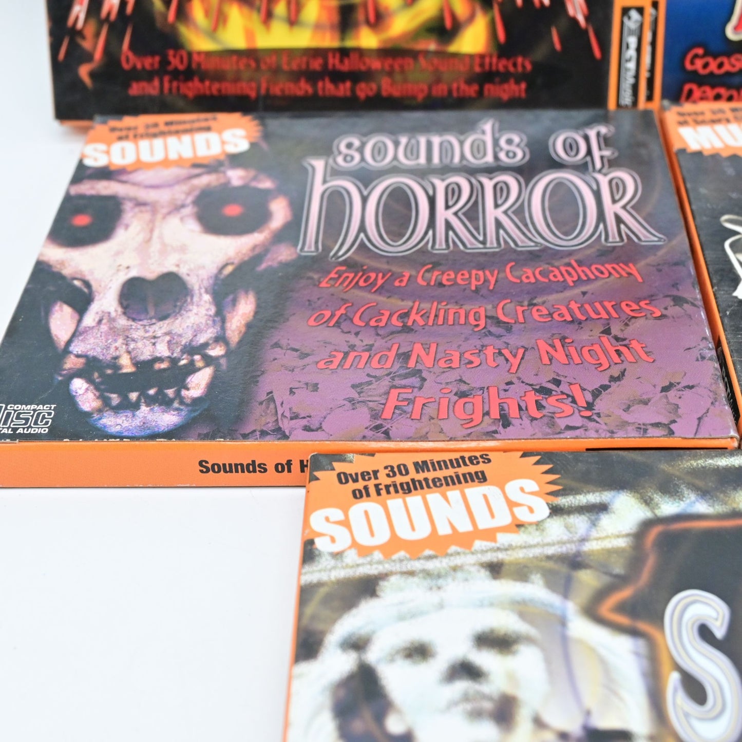 Set Of 5 Halloween-Themed CDs With Scary Music & Sound Effects