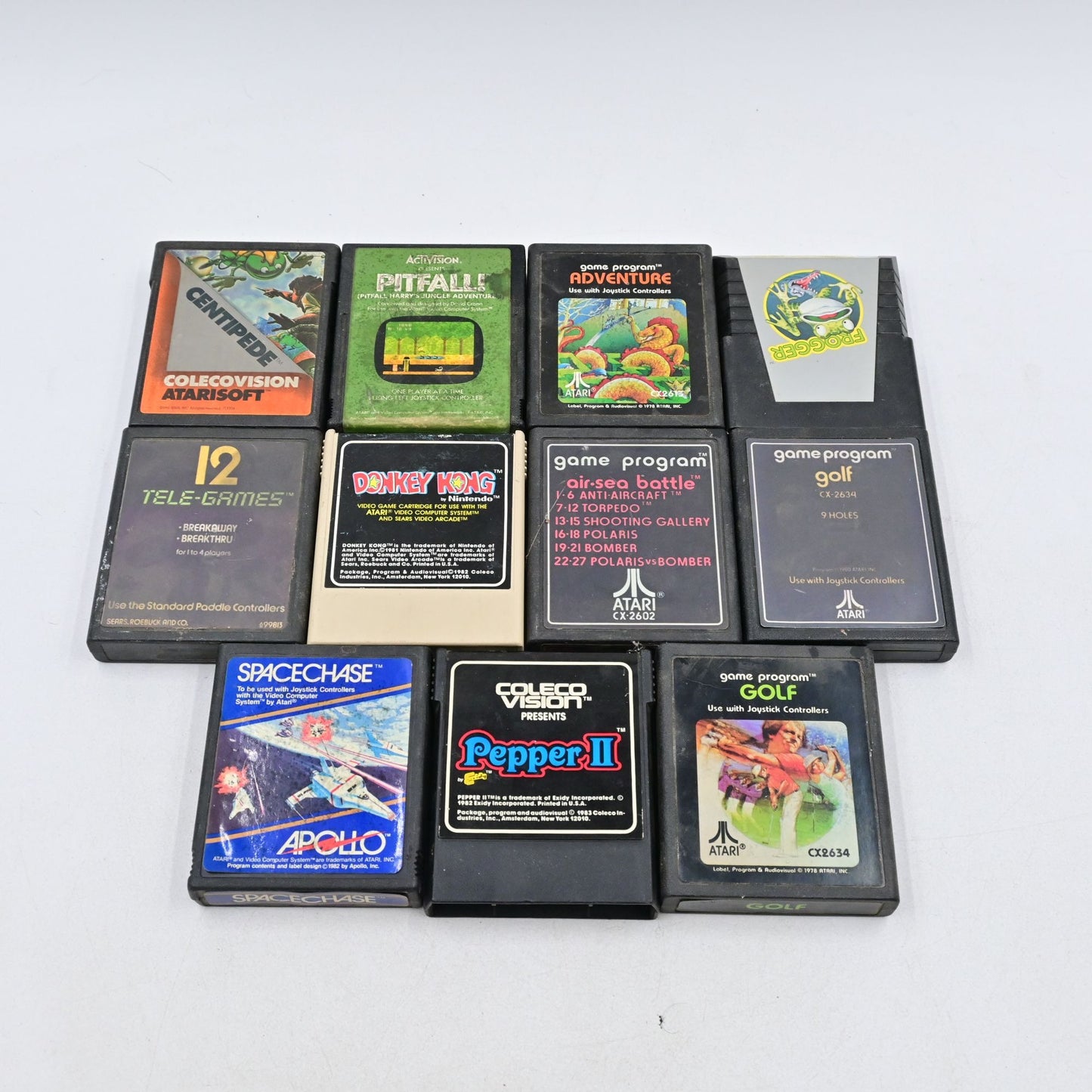 Atari & Coleco Video Game Bundle Of 11 Vintage