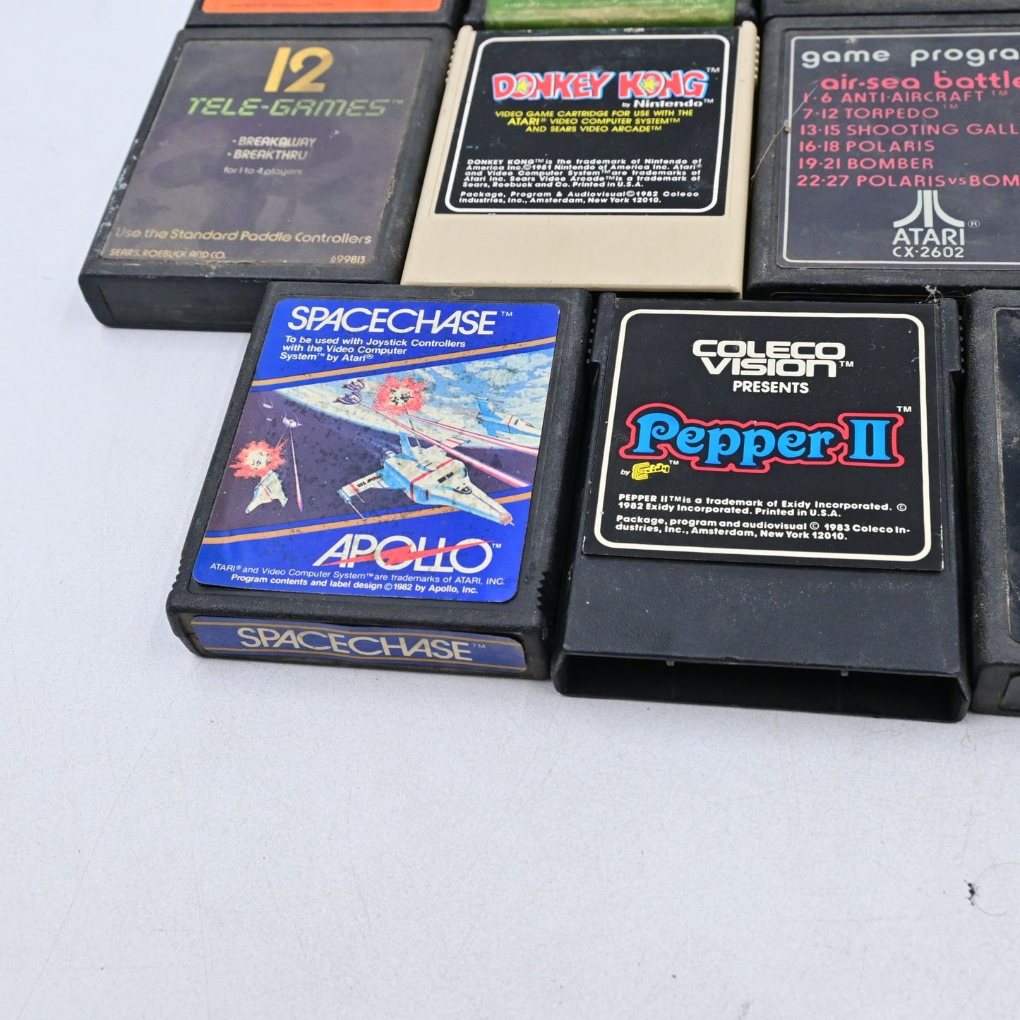 Atari & Coleco Video Game Bundle Of 11 Vintage