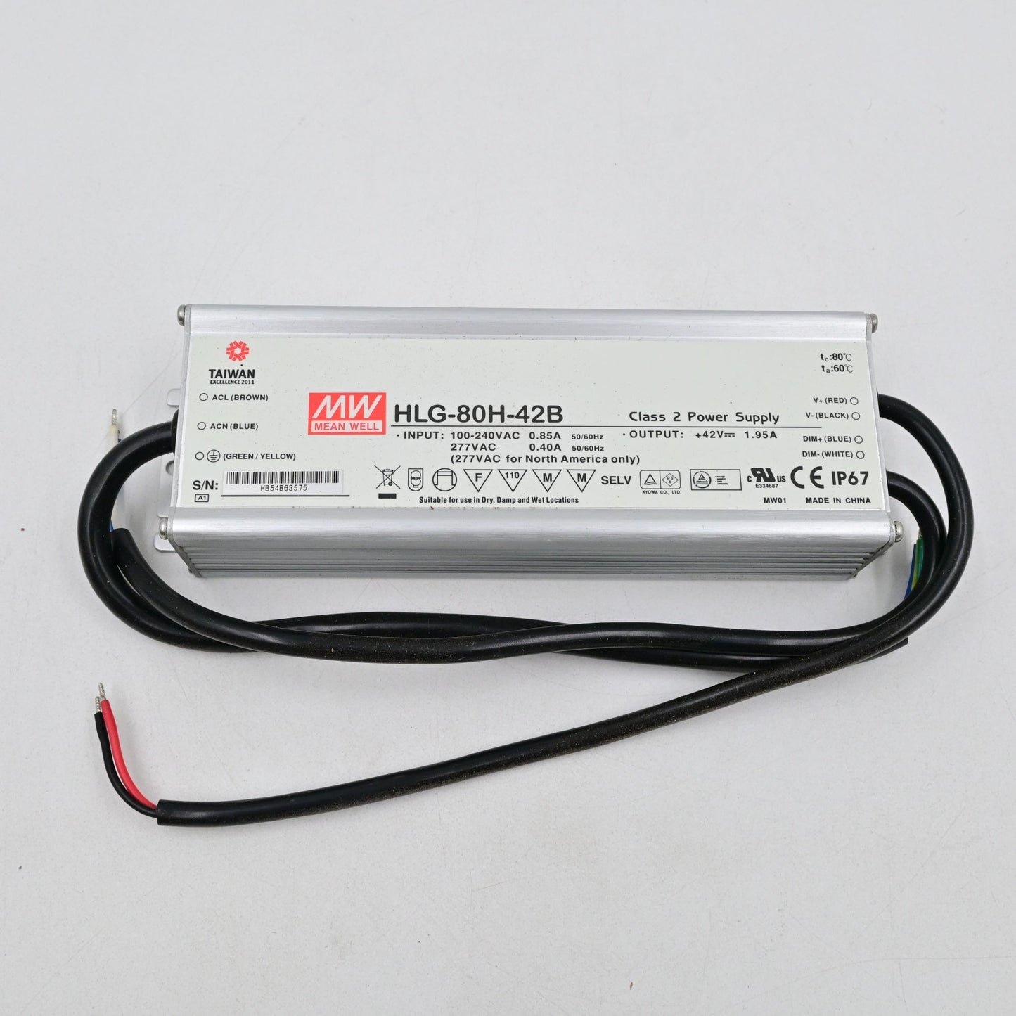 Mean Well HLG-80H-42B LED Driver Power Supply 42V
