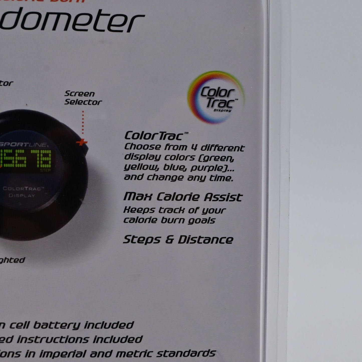 Sportline ColorTrac Max Calorie Burn Pedometer