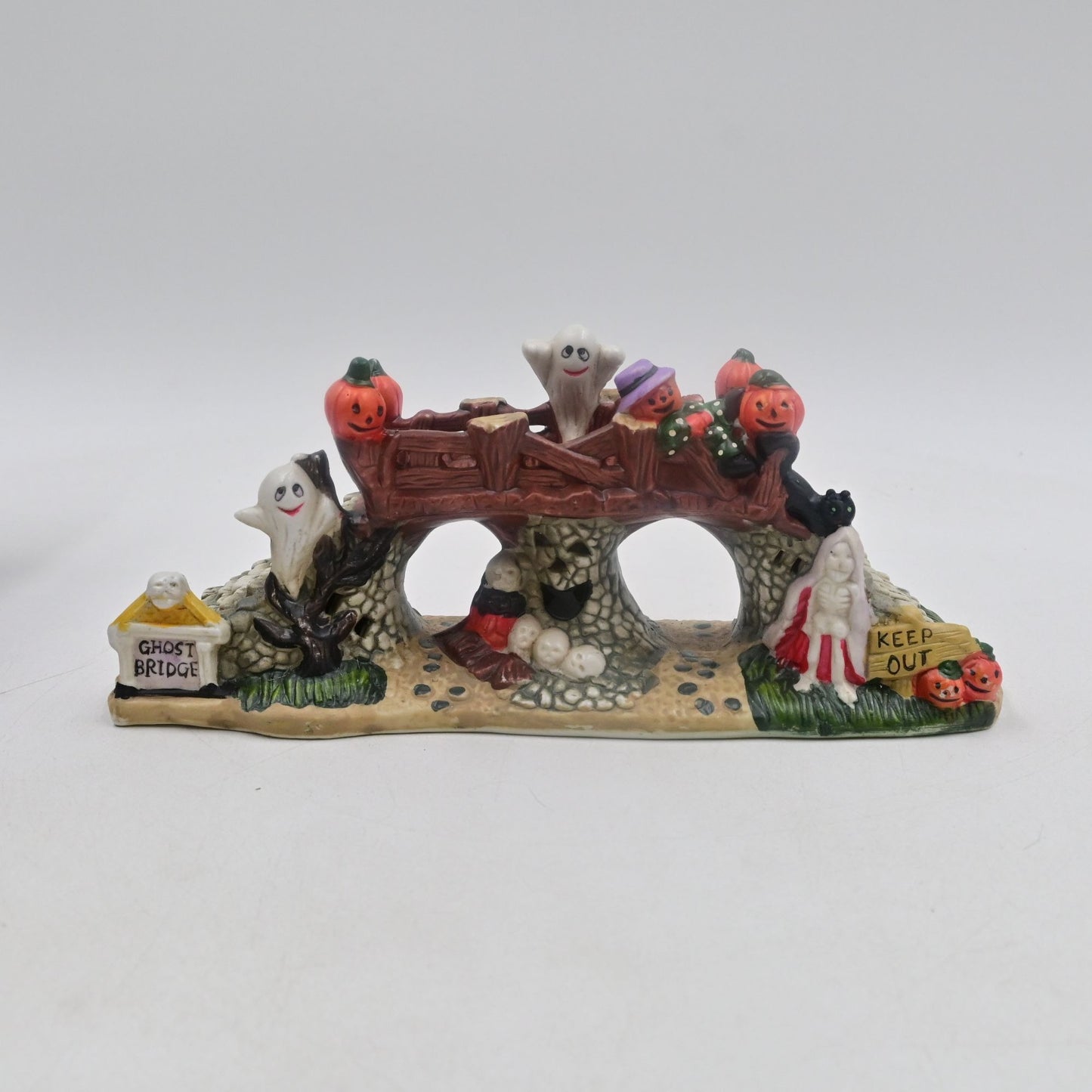Spooky Hollow Haunted Bridge Halloween Village Figure
