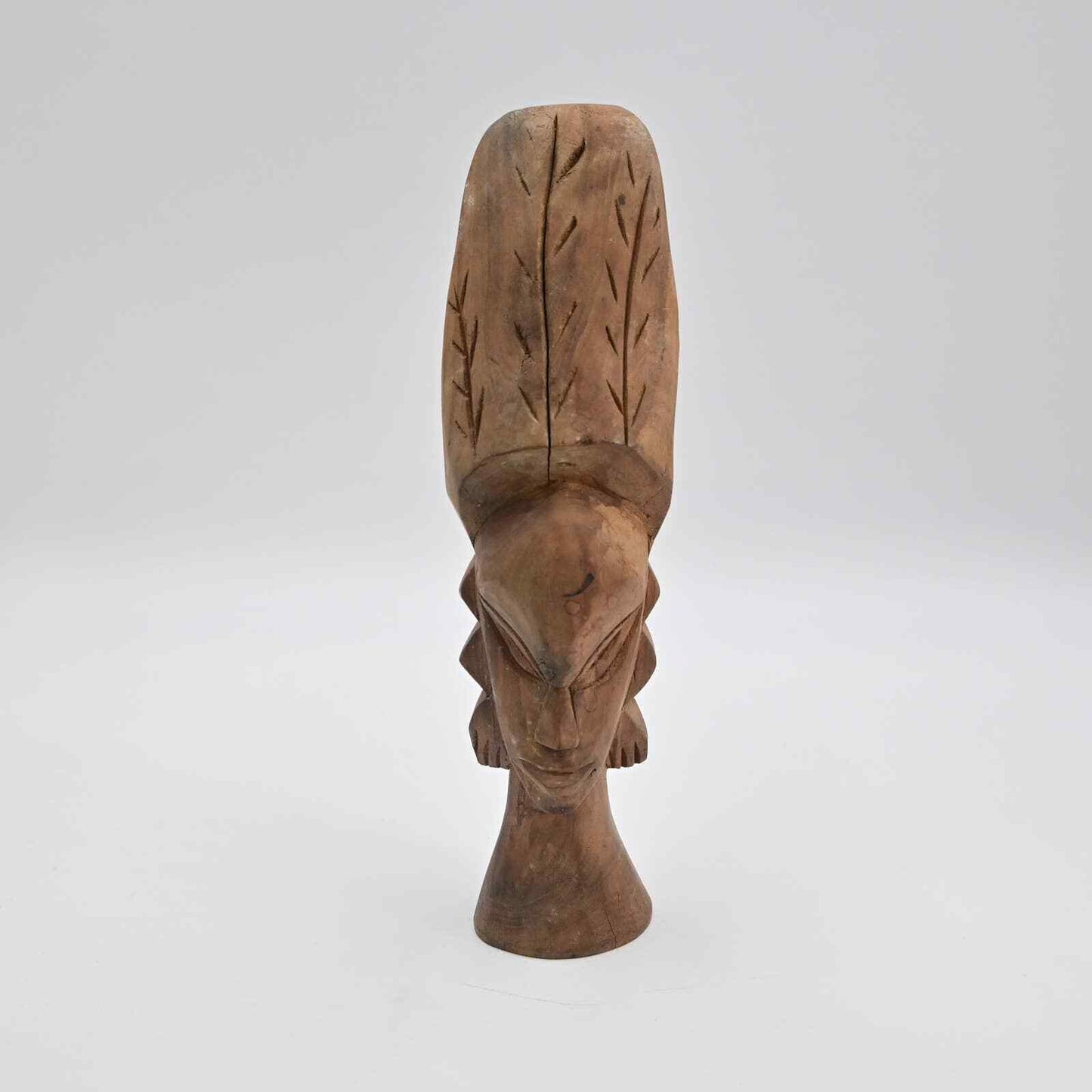 Vintage African Carved Wooden Tribal Woman / Mask Statue
