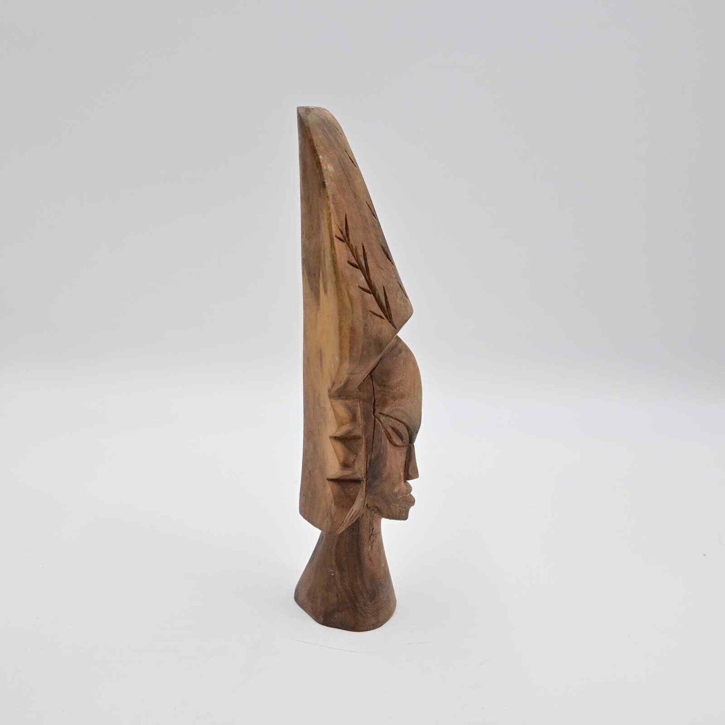 Vintage African Carved Wooden Tribal Woman / Mask Statue